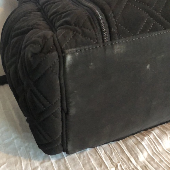 VERA BRADLEY Katalina SZ XL black yellow weave pattern diaper baby bag - Picture 8 of 16